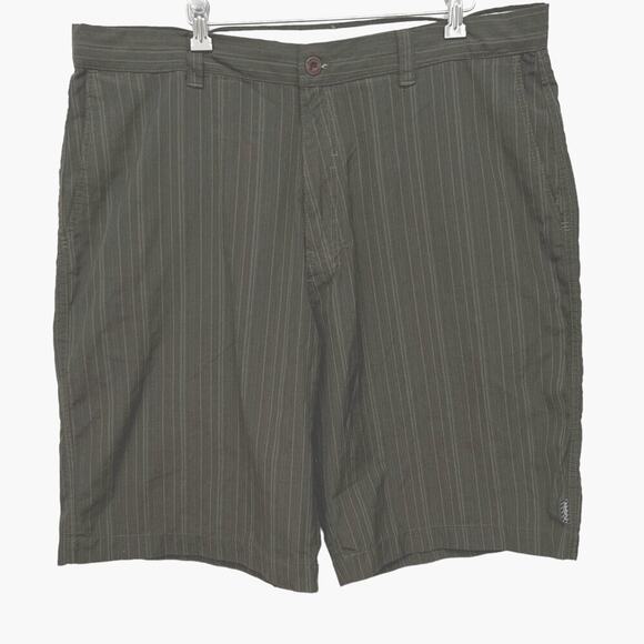 Billabong Mens Shorts Size 38 Brown Stripe Pockets Normcore Smart Casual - Picture 1 of 11